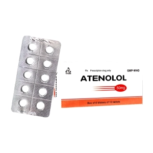 Atenolol 50mg TV.Pharm 6 vỉ x 10 viên (Atenolol)