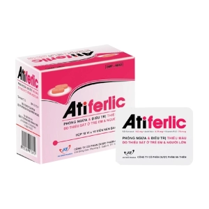 Atiferlic An Thiên 10 vỉ x 10 viên (Sắt Fumarat + Acid Folic + Vitamin B12)