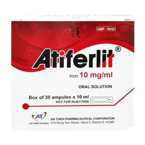 Atiferlit 10mg/ml An Thiên 30 ống x 10ml (Sắt fumarate)