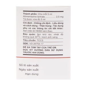 Atilene 2.5mg/5ml An Thiên 30 gói x 5ml (Alimemazin tartrat)