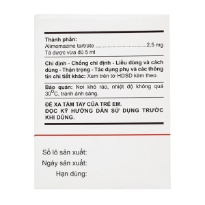 Atilene 2.5mg/5ml An Thiên 30 ống x 5ml (Alimemazin tartrat)