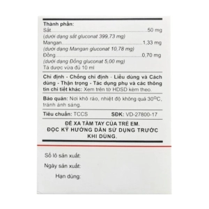 Atitrime An Thiên 30 ống x 10ml (Sắt + Mangan + Đồng)