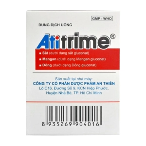 Atitrime An Thiên 30 ống x 10ml (Sắt + Mangan + Đồng)