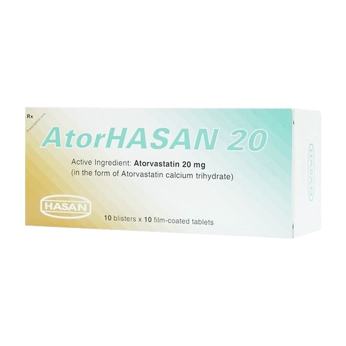 AtorHasan 20 Hasan 10 vỉ x 10 viên