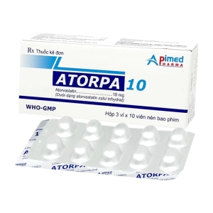 Atorpa 10 Apimed 3 vỉ x 10 viên (Atorvastatin)