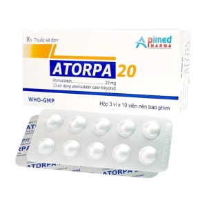 Atorpa 20 Apimed 3 vỉ x 10 viên (Atorvastatin)