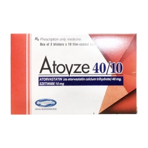 Atovze 40/10 Savipharm 3 vỉ x 10 viên Atovze 40/10 Savipharm 3 vỉ x 10 viên