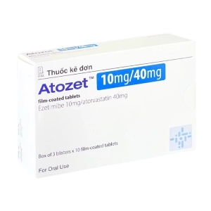 Atozet 10mg/40mg MSD 3 vỉ x 10 viên (Ezetimibe + Atorvastatin)