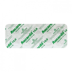 Aucardil 12.5 Agimexpharm 5 vỉ x 10 viên Aucardil 12.5 Agimexpharm 5 vỉ x 10 viên