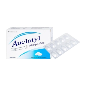 Auclatyl 500mg/125mg Tipharco 2 vỉ x 10 viên (Amoxicillin + Acid clavulanic)