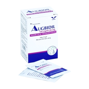 Augbidil 125mg/31.25mg Bidiphar 12 gói x 1g (Amoxicillin + Acid clavulanic)