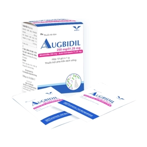 Augbidil 250mg/31.25mg Bidiphar 12 gói x 1g (Amoxicillin + Acid Clavulanic) Augbidil 250mg/31.25mg Bidiphar 12 gói x 1g (Amoxicillin + Acid Clavulanic)