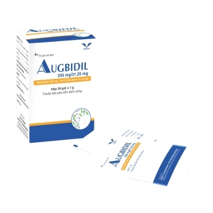 Augbidil 250mg/31.25mg Bidiphar 20 gói x 1g (Amoxicillin + Acid Clavulanic)