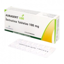 Aurasert 100mg Aurobindo 2 vỉ x 14 viên – Trị bệnh trầm cảm