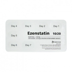 Ezenstatin 10/20 Agimexpharm 4 vỉ x 7 viên