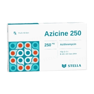Azicine 250 Stellapharm 1 vỉ x 6 viên (Azithromycin)