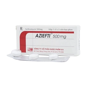Aziefti 500mg F.T Pharma 1 vỉ x 3 viên (Azithromycin)