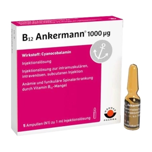 B12 Ankermann 1000mcg Worwag Pharma 5 ống x 1ml (Cyanocobalamin)