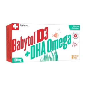 Babytol D3+DHA Omega For You 4U Pharma 2 vỉ x 15 viên - Bổ sung DHA, Vitamin D3 cho bé