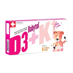 Babytol D3+K1 For You 4U Pharma 2 vỉ x 15 viên - Bổ sung Vitamin D3, Vitamin K1 cho bé