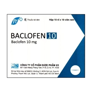 Baclofen 10 F.T Pharma 10 vỉ x 10 viên (Baclofen)