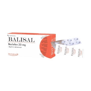 Balisal 20mg Herabiopharm 1 vỉ x 8 viên (Baclofen)