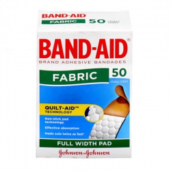 Băng cá nhân Band-Aid Fabric, Hộp 50 miếng Băng cá nhân Band-Aid Fabric, Hộp 50 miếng