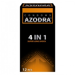 Bao Cao Su Azodra 4 in 1 Gân, Gai, Mỏng, Kéo Dài Quan Hệ, 12 Cái