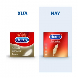 Bao cao su Durex Fetherlite New, Hộp 3 cái