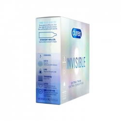 Bao cao su Durex Invisible Extra Thin, Hộp 3 cái Bao cao su Durex Invisible Extra Thin, Hộp 3 cái