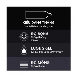 Bao cao su Durex Performa, Hộp 03 cái