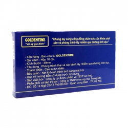 Bao cao su Goldentime trơn phôi dẹt Hộp 10 Cái