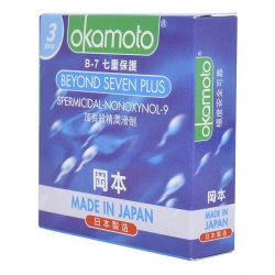 Bao Cao Su Okamoto Beyond Seven Plus, Hộp 3 Cái