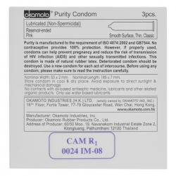 Bao Cao Su Okamoto Skinless Skin Purity, Hộp 3 Cái