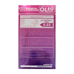 Bao cao su Oleo Invisible Extra Thin 003 Hộp 10 cái Bao cao su Oleo Invisible Extra Thin 003 Hộp 10 cái