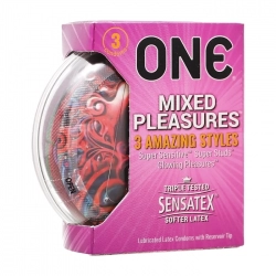Bao cao su One Mixed Pleasures 53mm Hộp 3 cái