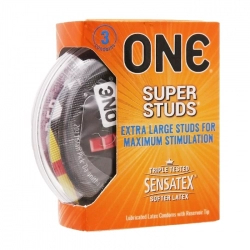 Bao cao su One Super Studs 53mm Hộp 3 cái