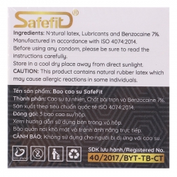 Bao Cao Su Safefit 4 In 1 - Hộp 3 Cái