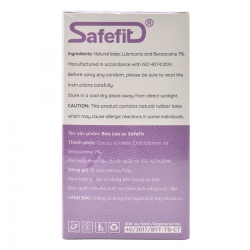 Bao Cao Su SafeFit ProLong - Hộp 12 Cái