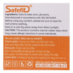 Bao Cao Su Safefit Smooth, Hộp 3 Cái