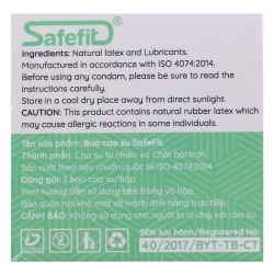 Bao Cao Su Safefit Ultra Thin - Hộp 3 Cái