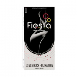 Bao cao su siêu mỏng kéo dài thời gian Fiesta long shock Ultra Thin, Hộp 12 cái Bao cao su siêu mỏng kéo dài thời gian Fiesta long shock Ultra Thin, Hộp 12 cái