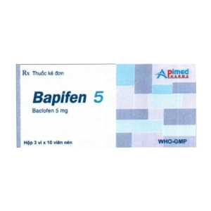 Bapifen 5 Apimed 3 vỉ x 10 viên (Baclofen)