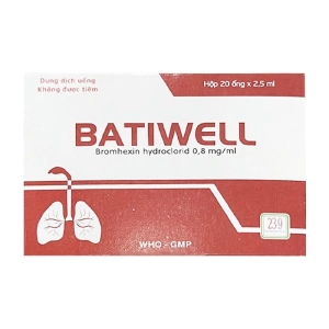 Batiwell 20 ống x 2.5ml (Bromhexine)