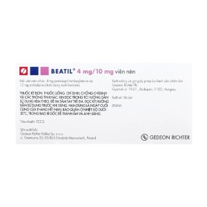 Beatil 4mg/10mg Gedeon Richter 3 vỉ x 10 viên (Perindopril + Amlodipin)