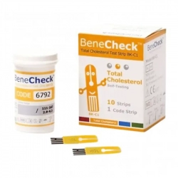 Benecheck Plus 10 Que - Que thử đường huyết (Cholesterol)