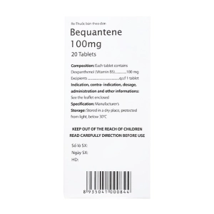 Bequantene 100mg Mediplantex 2 vỉ x 10 viên Bequantene 100mg Mediplantex 2 vỉ x 10 viên