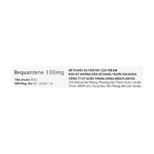 Bequantene 100mg Mediplantex 2 vỉ x 10 viên Bequantene 100mg Mediplantex 2 vỉ x 10 viên