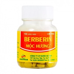 Berberin Mộc Hương Hadiphar 100 viên Berberin Mộc Hương Hadiphar 100 viên
