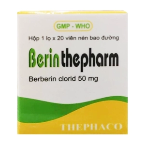 Berinthepharm 50mg Thephaco lọ 20 viên (Berberin clorid)
